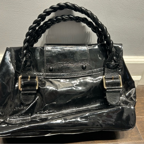 Valentino Garavani Black Patent Shoulder Bag - Picture 3 of 3